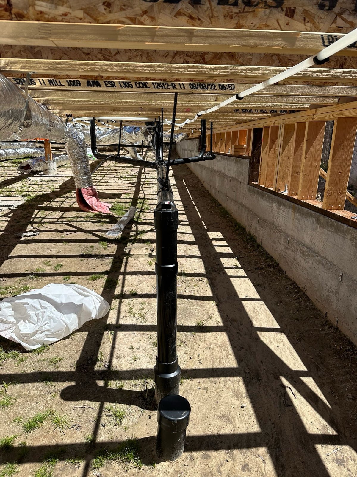 A completed whole-house repipe under a Sonoma County home