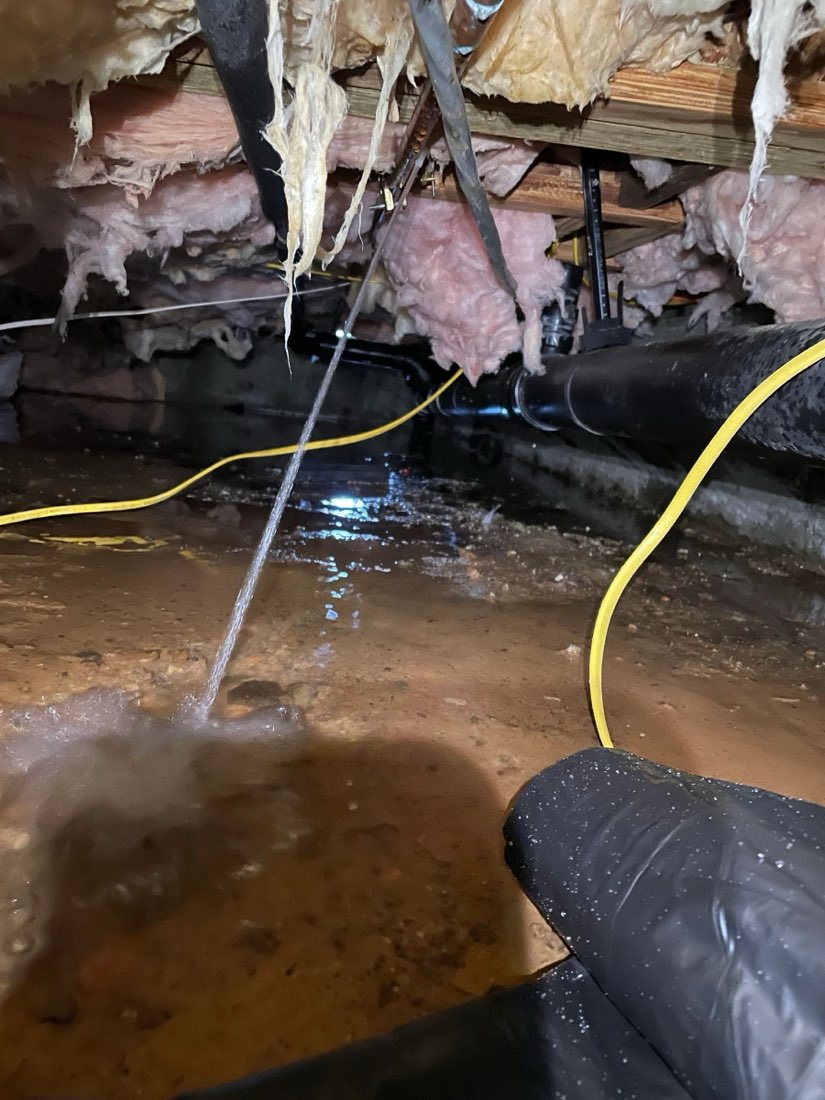 Leak located in a crawlspace